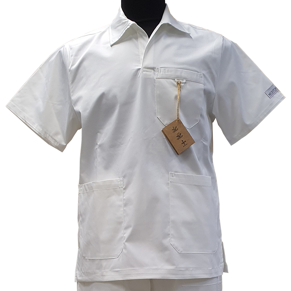 Areka medical uniform - white men top