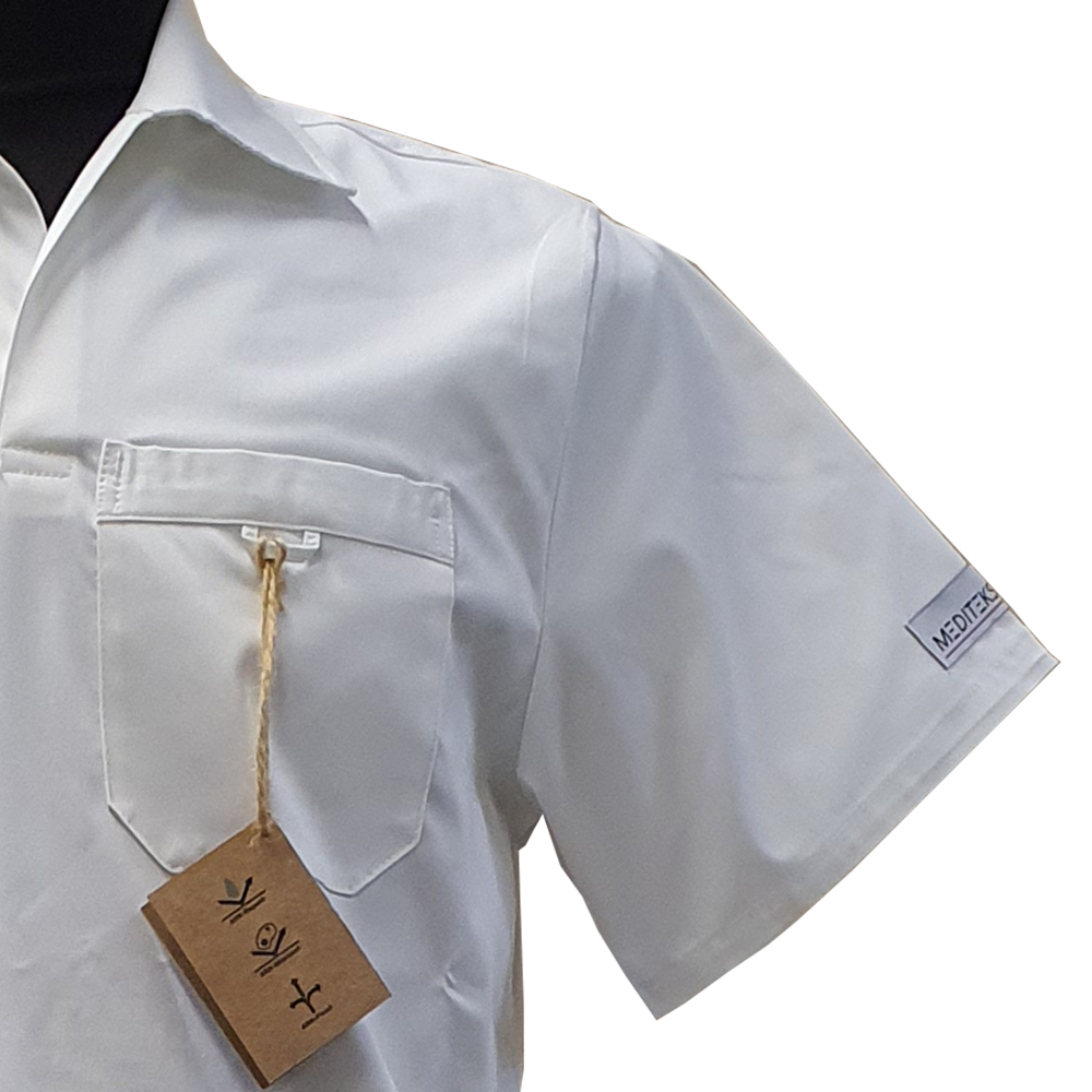 Areka medical uniform - white men top pocket