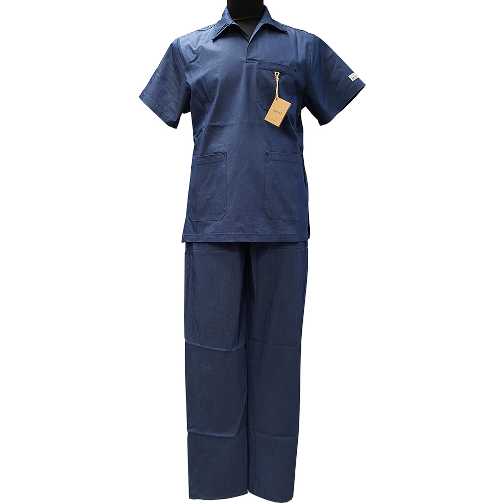 Areka medical gown - denim - men