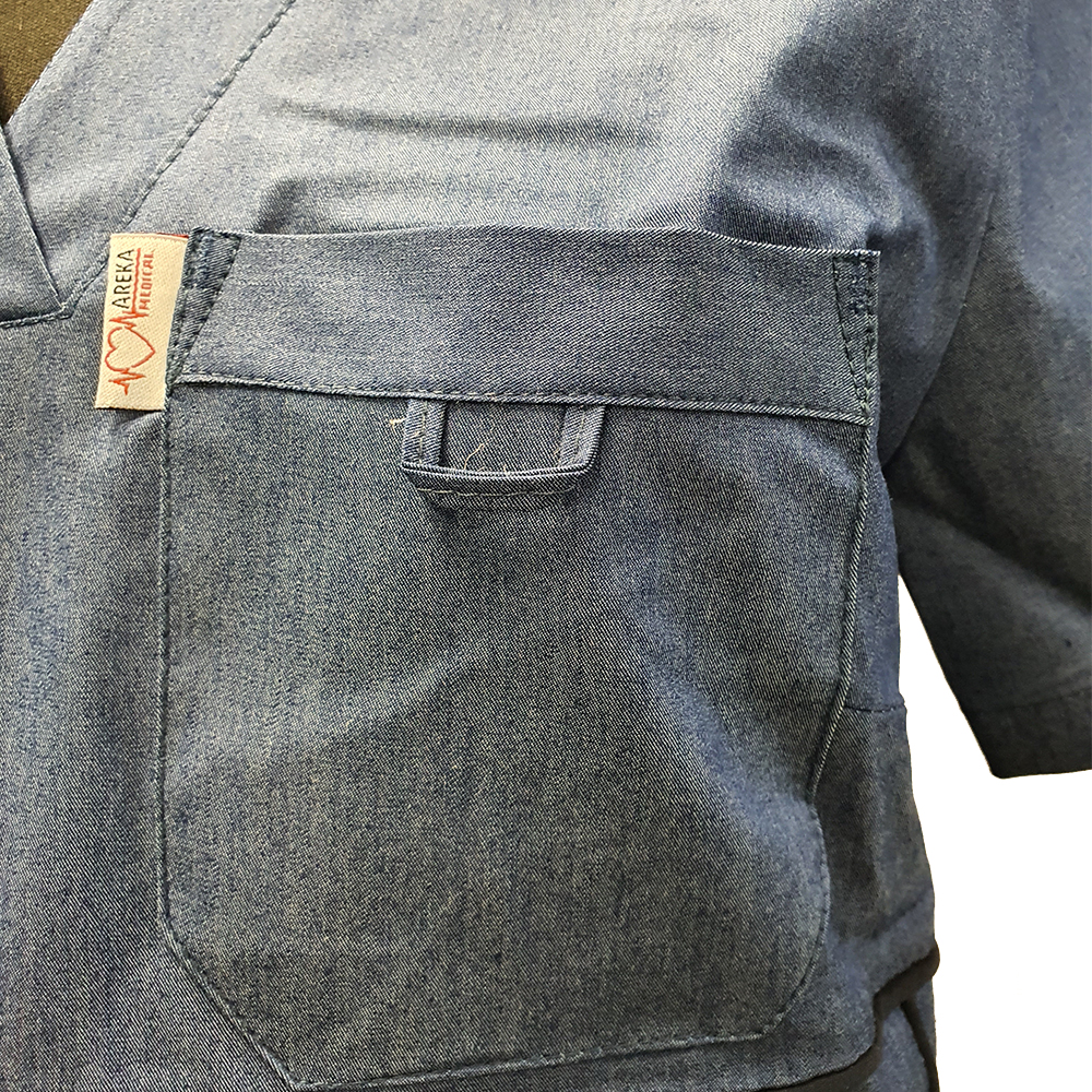 Areka medical uniform - denim top pocket